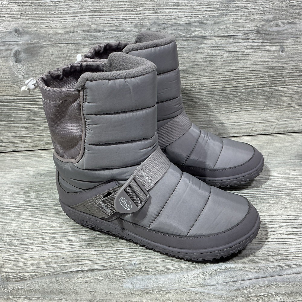 Chaco Ramble Puff JCH109212 Gray Pull On Tall Boots Women's Size 8.5 New